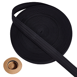Черный 25 м полиэфирная лента, для аксессуаров для одежды, чёрные, 1-1/8 дюйм (30 мм), около 27.34 ярдов (25 м) / комплект