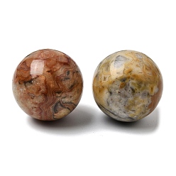 Сумасшедший Агат Натуральный сумасшедший агат без отверстий, сферические бусины, круглые, 30 мм