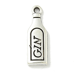 Античное Серебро Сплавочные подвески тибетского стиля, без свинца и без кадмия, бутылка, античное серебро, 21x7x2.3 мм, отверстие : 1.6 мм, Около 1234 шт / 1000 г