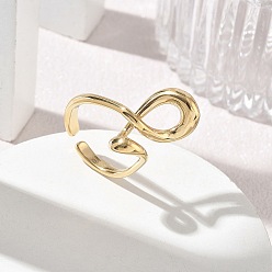 Golden 304 Edelstahlmanschetten mit offenen Ringen, Nuggets, golden, 21 mm, us Größe 8 1/2 (18.5 mm)