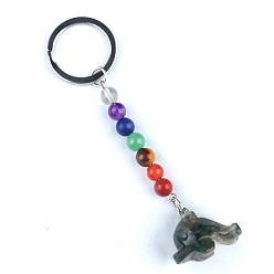 (RRHB277) Кристалл на подкладке из медово-бежевого цвета Брелок из индийского агата, с кварцевым резонатором, аметист, ляпис, авантюрин, красный агат, красная яшма, дельфин, 10 см