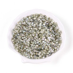 Темный Морско-зеленый Прозрачные брызги, окрашенные распылением, конус, с покрытием AB цвета, граненые, темно-зеленый, 4~4.5x3.5 мм, отверстие : 1.4~1.6 мм, Около 15380 шт / 1000 г