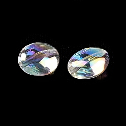 Clear AB Acrylic Beads, Imitation Baroque Pearl Style, Oval, Clear AB, 11x9.5x6mm, Hole: 1.3mm