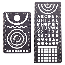 Нержавеющая Сталь Цвет 2шт. 201 шаблон закладки из нержавеющей стали, прямоугольные, цвет нержавеющей стали, 85~125x55x0.8 мм