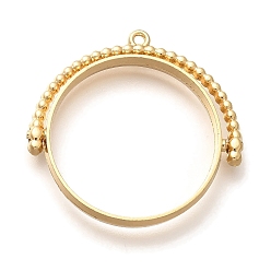 Light Gold Подвесные подвески из сплава, для diy уф смолы, эпоксидная смола, без кадмия, без никеля и без свинца, плоско-круглые, золотой свет, 32x32.5x3.5 мм, отверстие : 1.4 мм