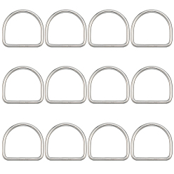 Нержавеющая Сталь Цвет 304 кольца из нержавеющей стали, застежка-молния, для лямки, обвязочные мешки, аксессуары для одежды, цвет нержавеющей стали, 45x49x4 мм, 12 шт