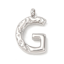 Letter G 304 подвески из нержавеющей стали, письмена, Буква G, 22x14x4 мм, отверстие : 2.5 мм