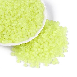 Зелено-Желтый 6/0 прозрачный внутри цветной стеклянный бисер, рондель, круглое отверстие, зеленый желтый, 4x3 мм, отверстие : 1.2~1.5 мм, Около 6080 шт / фунт