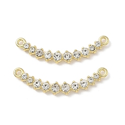 Золотой Подвески из сплава и страза, без свинца и без кадмия, стойки покрытие, золотые, 39x11.5x3.8 мм, отверстие : 1.6 мм