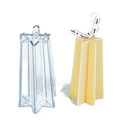 Звезда Пластиковые формы для свечей, для изготовления ароматических свечей, прозрачные, звезда, 70x70x135 мм