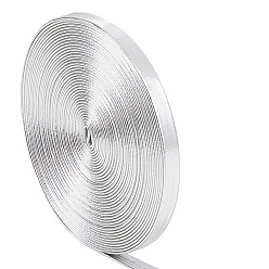 Серебро 5 m плоский шнур из искусственной кожи, для декора подушек, серебряные, 6x0.8 мм, около 5.47 ярдов (5 м) / рулон