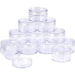 Прозрачный Пластиковые бисера контейнеры, контейнеры для бисера, колонка, прозрачные, 5.6x3.4 см, мощность: 50мл, 12 шт / коробка