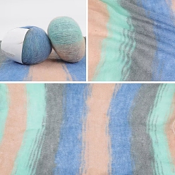 Озёрно--синий Пряжа из шерстяного волокна, для свитера, шапки, носков, детских одеял, Плут синий, 3 мм