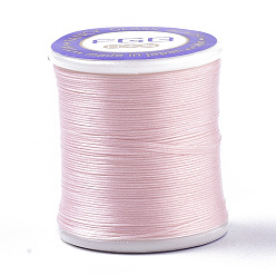 Pink Nylon 66 Coated Beading Threads for Seed Beads, Pink, 0.1mm, about 54.68 yards(50m)/roll