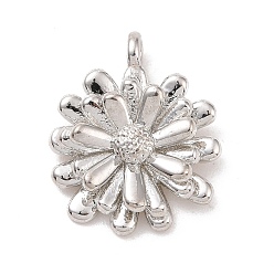 Платина Стойки обшивки латунные прелести, без кадмия и без свинца, долговечный, цветок, Реальная платина, 14x11x3 мм, отверстие : 1.5 мм