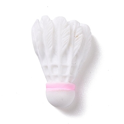 Белый Непрозрачные аксессуары из смолы украшения кабошоны из смолы для бадминтона, белые, 25.5x16.5x11 мм