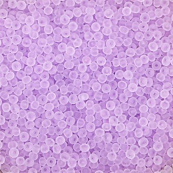 Сливовый Стеклянный бисер матового цвета, рондель, слива, 4 мм, отверстие : 1 мм, о 100 шт / комплект