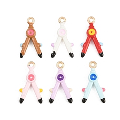 Другие Подвески из эмали и сплава, золотой свет, кулоны-компасы, 18.5x10x3.5 мм, отверстие : 1.4 мм