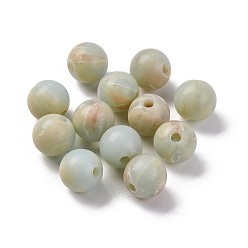 Темный Морско-зеленый Акриловые бусины, имитация бусины шоушан, круглые, темно-зеленый, 8x7.5 мм, отверстие : 1.8 мм, о: 1666 шт / 500 г