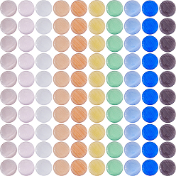 (52) Непрозрачная лаванда 140шт 10 цвета кабошоны лэмпворк, полукруглый, разноцветные, 12x2 мм, 14 шт / цвет