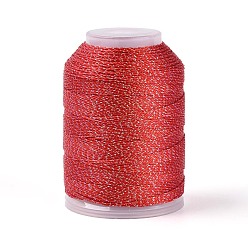 (123L) Белый крем непрозрачный блеск 200м 6-слойный блестящий полиэстеровый шнур для изготовления ювелирных изделий, круглые, огнеупорный кирпич, 0.6 мм, около 218.72 ярдов (200 м) / шт