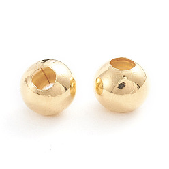 Golden 304 Stainless Steel Beads, Hollow Round, Golden, 5x4.5mm, Hole: 1.8mm,  200pcs/bag