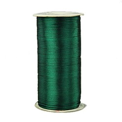 чирок Экологичность 100% полиэфирной нити, атласный шнур, для китайского вязания, утолщение, изготовление ювелирных изделий, зелено-синие, 2 мм, о 250yards / рулон (228.6 м / рулон), 750 фут / рулон