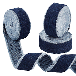 Морской Синий 3 рулоны полиэфирной ленты, джинсовая ткань, аксессуары для одежды, Marine Blue, 1 дюйм (25 мм), около 5.00 ярдов (4.57 м) / рулон