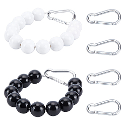 (52) Непрозрачная лаванда 6шт 2 стиль ПВХ флагшток стопорное кольцо бисерный держатель флага, карабин с замками для ключей из алюминиевого сплава, разноцветные, 395 мм, 1 шт / цвет