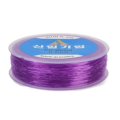 Фиолетовый Корейская эластичная эластичная нить с круглыми кристаллами, для браслетов изготовление ювелирных изделий из драгоценных камней ремесло из бисера, фиолетовые, 0.8 мм, около 43.74 ярдов (40 м) / рулон