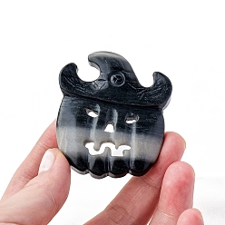 Gemstone Натуральный камень тайцзи тыква витрина украшения, украшение домашнего офиса, 55x45 мм