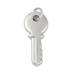 Платина Латунные подвески, Брелоки для ключей, с целью перехода в кольце, без кадмия и без свинца, стойки покрытие, долговечный, платина, 20x8.5x2 мм, отверстие : 3.4 мм