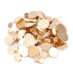 Light Gold 80шт. 4 стили железных оснований для брошей, плоско-круглые, золотой свет, 15~30 мм, 20 шт / стиль