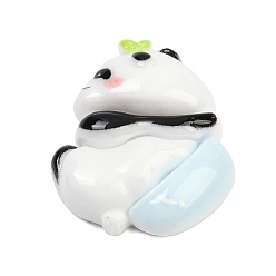 Посуда Светло-голубые непрозрачные кабошоны из смолы панда, Чаша, 26.5x21.5x8 мм