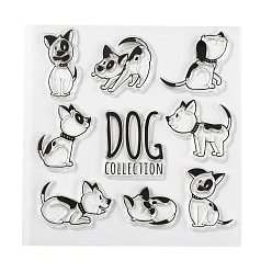 Dog Silicone Stamps, for DIY Scrapbooking, Photo Album Decorative, Cards Making, Stamp Sheets, Dog Pattern, 150x140x3mm