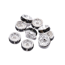 Реактивный Самолет Rondelle латунь горный хрусталь Spacer бисер, для браслета ожерелья своими руками изготовление ювелирных изделий аксессуары, платина, струя, 4 мм, отверстие : 1 мм