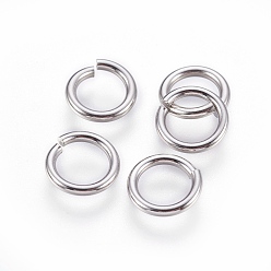 Нержавеющая Сталь Цвет Устойчивые к потускнению 304 соединительные кольца из нержавеющей стали, вырезанные пилой, цвет нержавеющей стали, 10x1.5 мм, внутренний диаметр: 7 мм, 500 шт / пакет