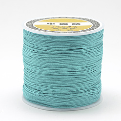 Light Sea Green Nylon Thread, Chinese Knotting Cord, Light Sea Green, 0.8mm, about 109.36 yards(100m)/roll
