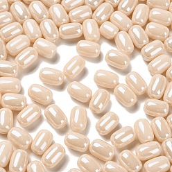 Белый Навахо Непрозрачные стеклянные бусы, овальные, навахо белый, 9x6 мм, отверстие : 1.5 мм, 825 шт / фунт