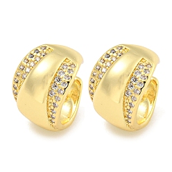 Настоящее золото 18K Серьги-манжеты из циркония, реальный 18 k позолоченный, 13x10 мм