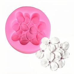 Deep Pink Food Grade Silicone Molds, Fondant Molds, For DIY Cake Decoration, Chocolate, Candy, UV Resin & Epoxy Resin Jewelry Making, Flower, Deep Pink, 76x31mm, Inner Diameter: 68x61mm