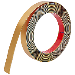 Light Khaki PVC Plastic Edge Banding, Adhesive Veneer Edge Trim for DIY Table, Cabinet, Furniture, Decorative Trim, Matte Gold Color, 20x1.5mm, about 5m/roll