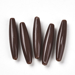 Кокосово-Коричневый Непрозрачные акриловые бусины, двухконусные, кокосового коричневый, 28x6 мм, отверстие : 1.5 мм, Около 793 шт / 500 г