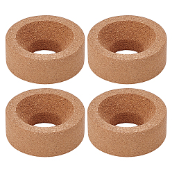 Цвет Древесины 4шт. пробковый держатель для круглодонной фляги, штатив для пробирок, деревесиные, 80x30 мм, внутренний диаметр: 59 мм, отверстие : 31 мм