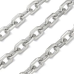 Нержавеющая Сталь Цвет 304 кабельные цепи из нержавеющей стали, несварные, с катушкой, цвет нержавеющей стали, 10.5x7x2 мм