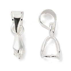 Серебро Стойки обшивки латунь оснастки на поруки, долговечный, без свинца и без кадмия, серебряные, 13.5 мм, отверстие : 4.5x3.5 мм