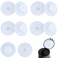 Белый 10шт. пластиковые пробки для бутылок, плоско-круглые, белые, 23x10.5 мм, штифты : 12 мм