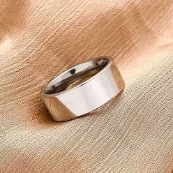 Нержавеющая Сталь Цвет 201 из нержавеющей стали кольца перста широкополосного, вакуумное покрытие pvd, цвет нержавеющей стали, 8 мм, внутренний диаметр: 18 мм