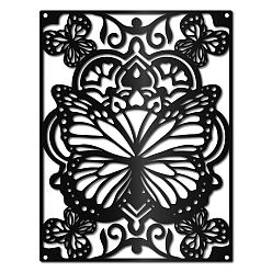 Бабочка Таблички из железной стены, художественная отделка стен металлом, для гостиной, Главная, офис, сад, кухня, отель, балкон, бабочка, 300x230x1 мм, отверстие : 5 мм