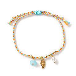 Винограды Богемные браслеты из нержавеющей стали с подвесками, с имитацией жемчуга и драгоценных камней, золотые, винограды